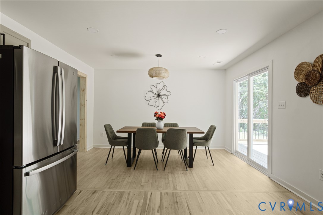 3056 Davis Mill Road Goochland, VA 23063 - Photo 11 of 46 Dining area featuring light wood-finish flooring a