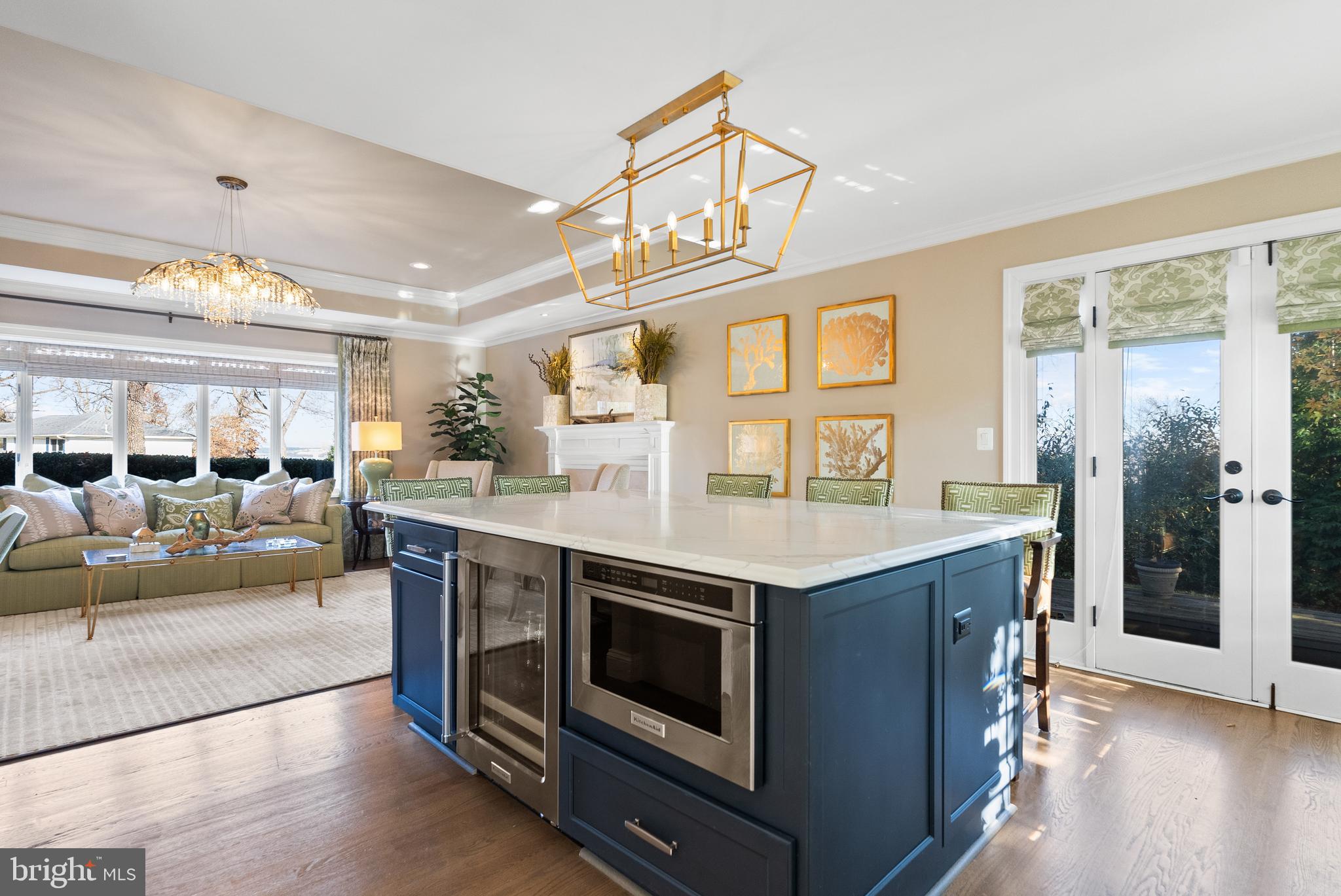 1101 Gatewood Drive Alexandria, VA 22307 - Photo 15 of 63 a view of kitchen with stainless steel appliances granite countertop a stove and a living room