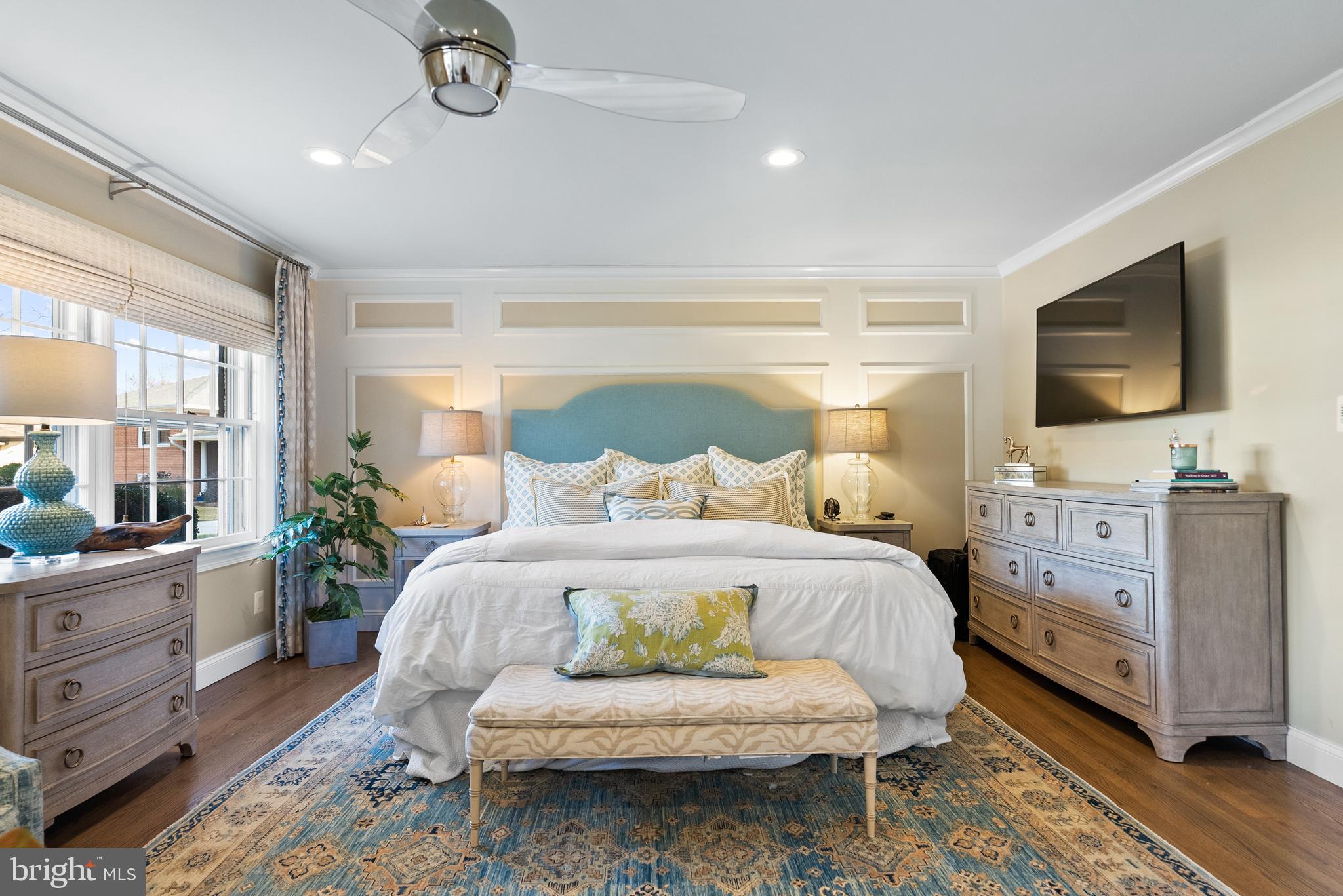 1101 Gatewood Drive Alexandria, VA 22307 - Photo 37 of 63 a spacious bedroom with a bed and a flat screen tv