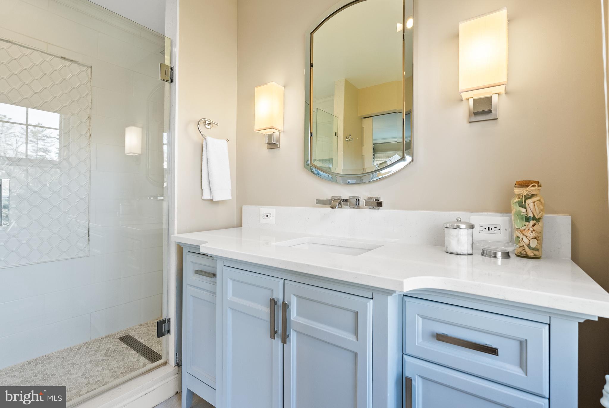 1101 Gatewood Drive Alexandria, VA 22307 - Photo 42 of 63 a bathroom with a sink and a mirror