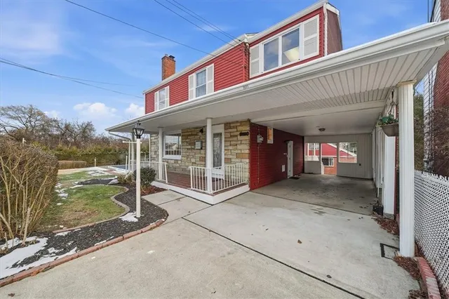 front view of a house with a porch