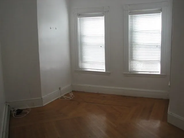 an empty room with a window