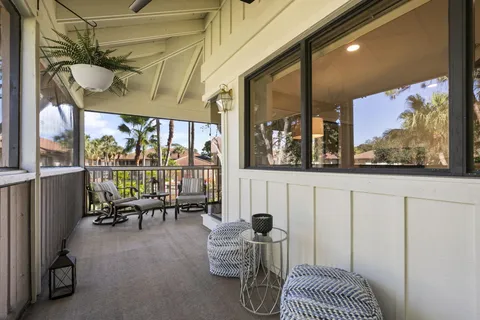 a view of a chairs in balcony