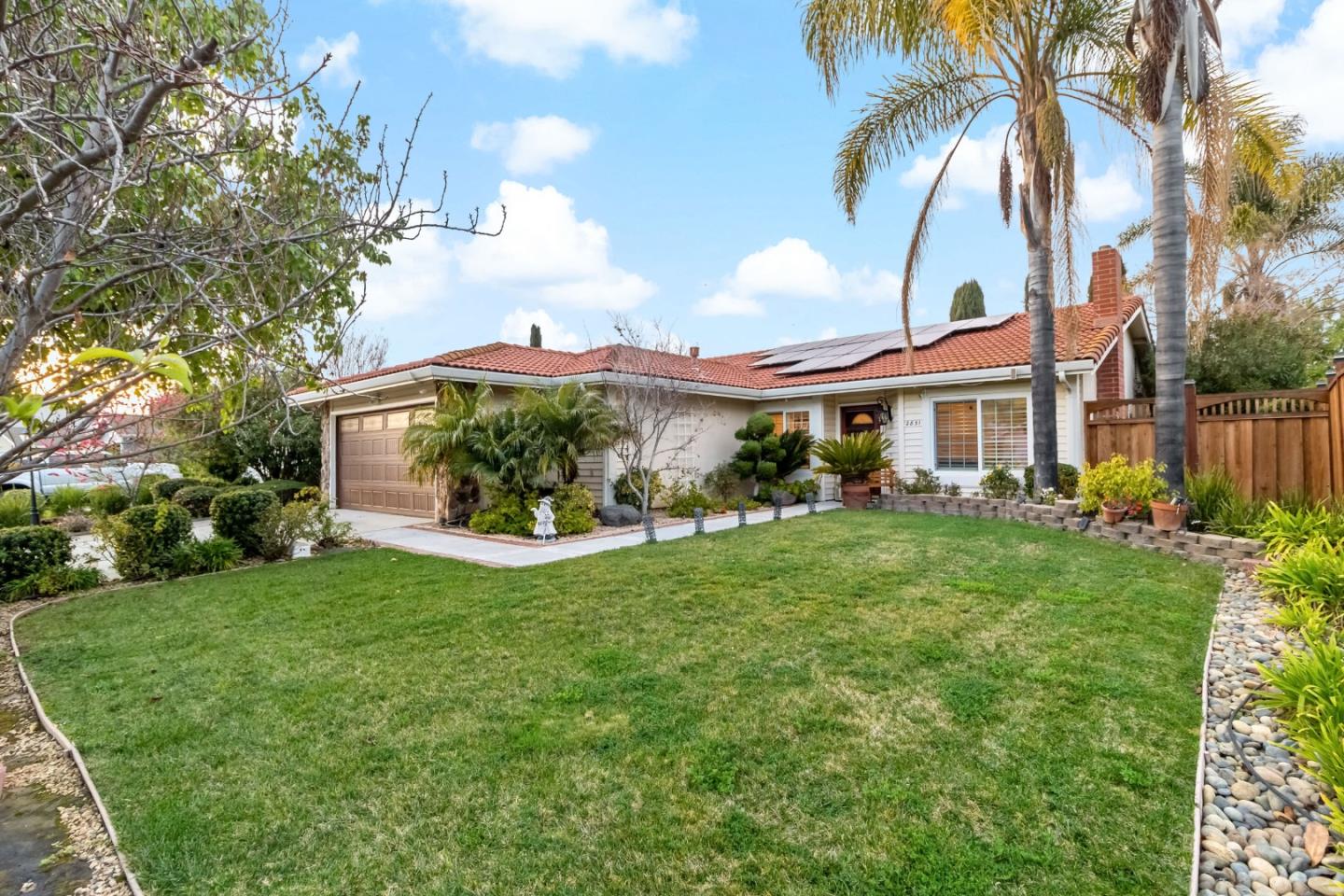 2831 Riedel Road San Jose, CA 95135 - Photo 3 of 53 a view of a house with a big yard and palm trees