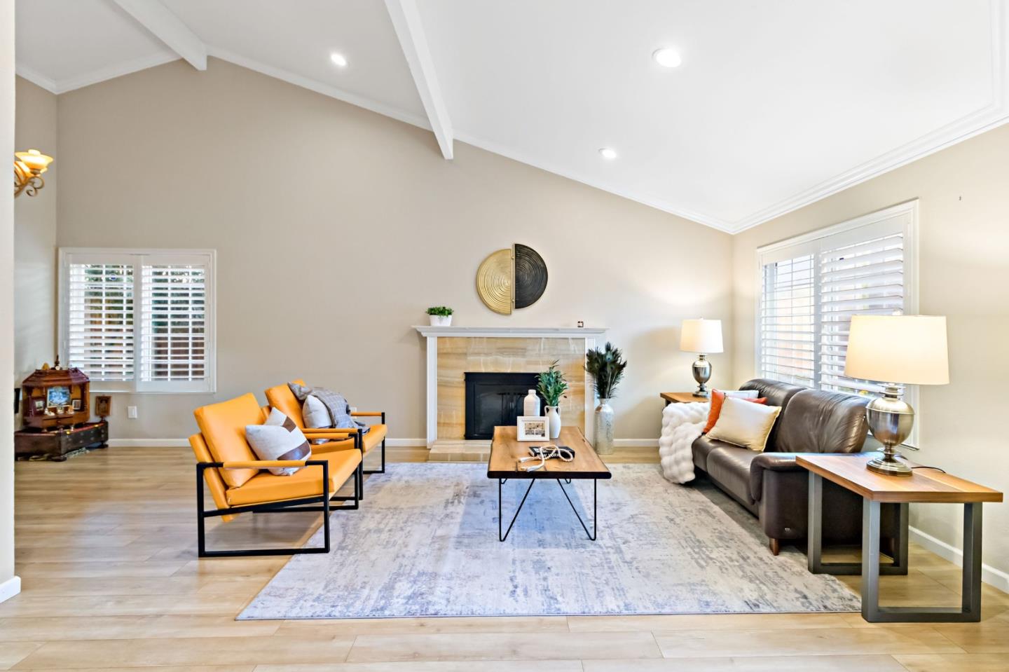2831 Riedel Road San Jose, CA 95135 - Photo 4 of 53 a living room with furniture and a fireplace
