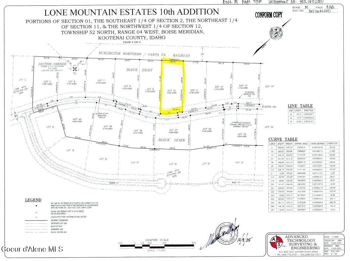 L10-b8 North Eclipse Road Rathdrum, ID 83858 - Photo 3 of 6 Plat