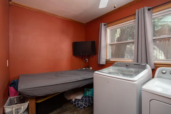 a room with storage and utility