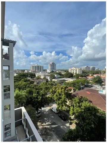 a view of city from balcony
