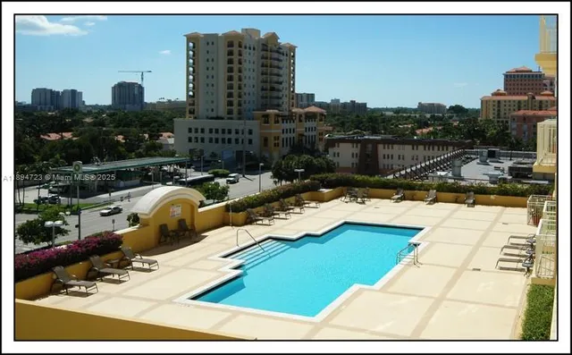 a view of a building with the street