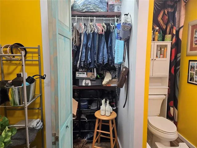 a view of a walk in closet