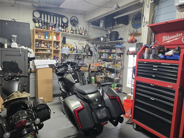 a room with gym equipment