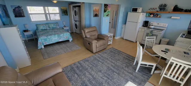 a living room with furniture and a couch