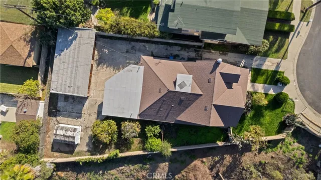 an aerial view of multiple house