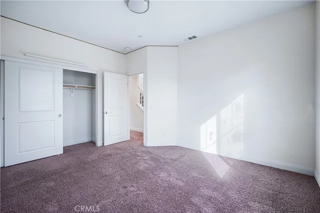 a hallway with a large window