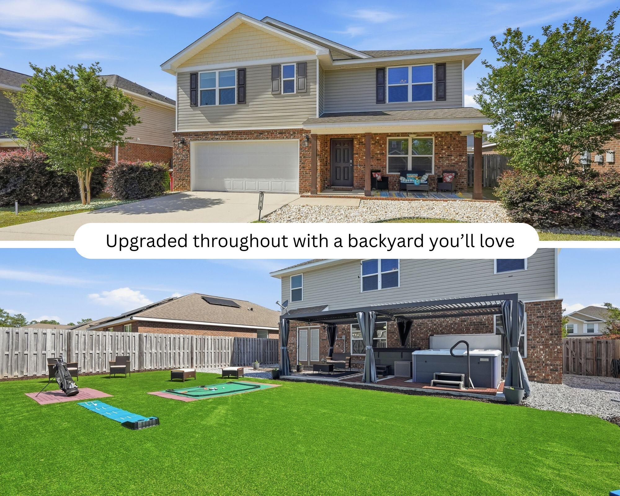 Upgraded throughout with a backyard you’