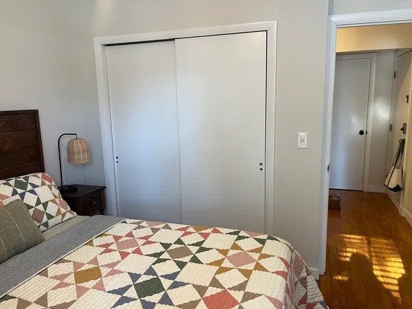 a room with window and couch