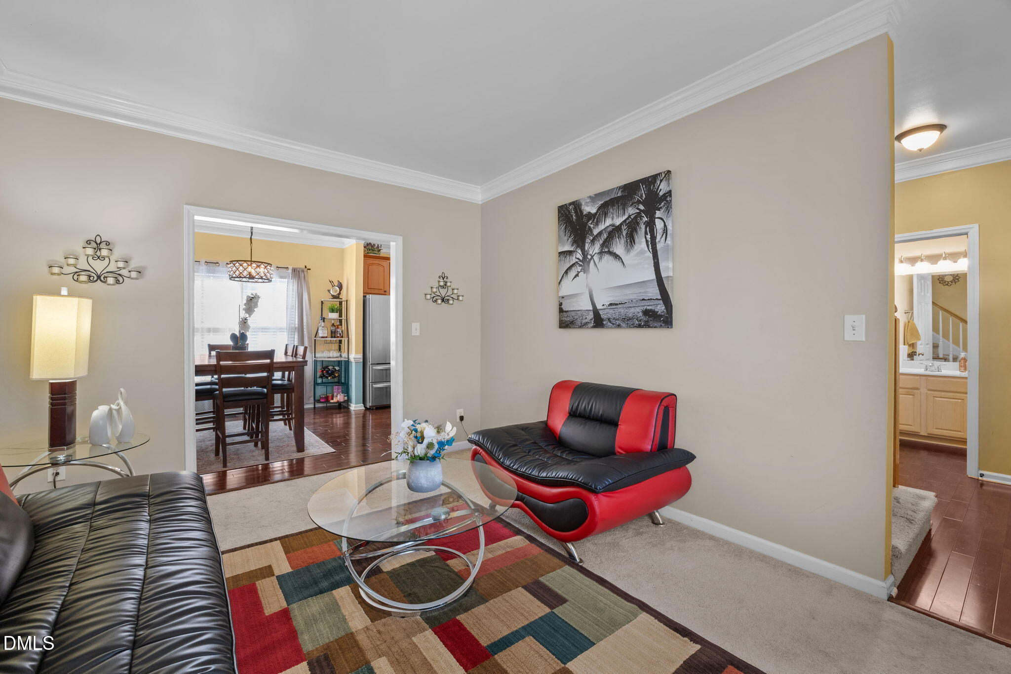 1758 Rowsby Court Wake Forest, NC 27587 - Photo 5 of 48 a living room with furniture and wooden floor