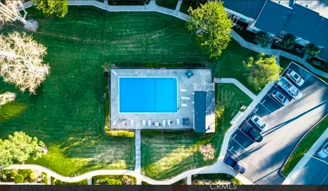 a view of a yard with plants