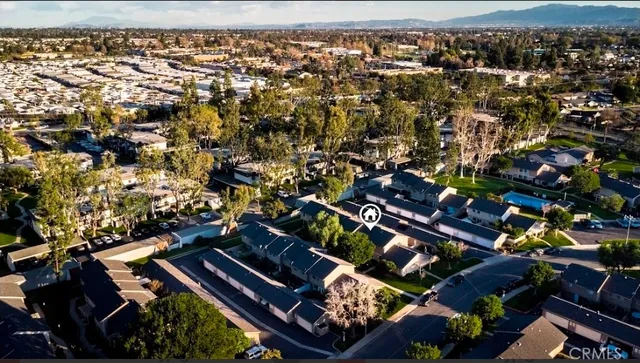 an aerial view of multiple house