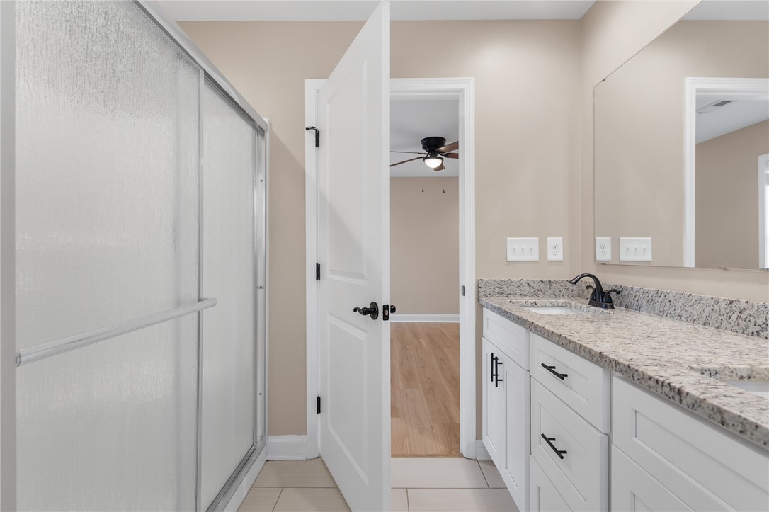 505 Hillside Drive Walhalla, SC 29691 - Photo 18 of 31 Bright and inviting, this bathroom features a spacious vanity and a walk-in shower.