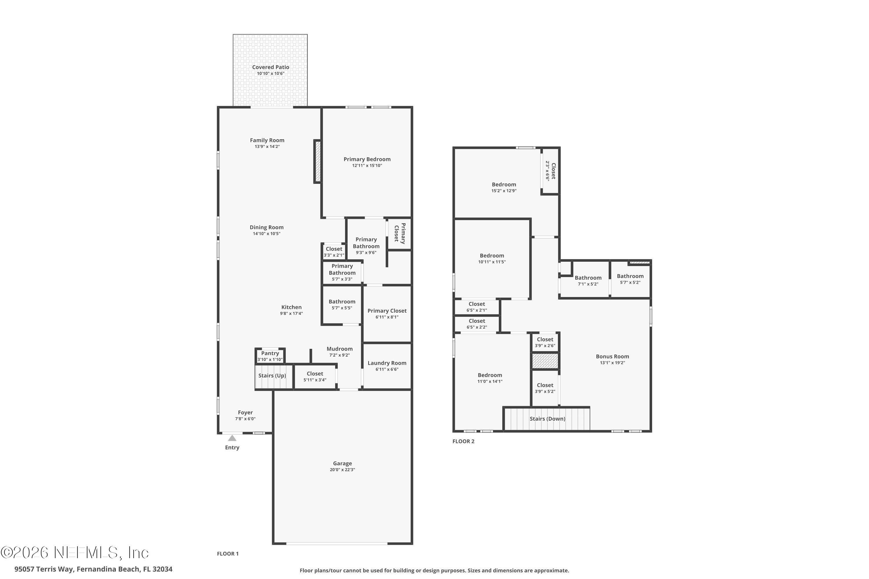 95057 Terris Way Fernandina Beach, FL 32034 - Photo 43 of 43 a picture of a floor plan