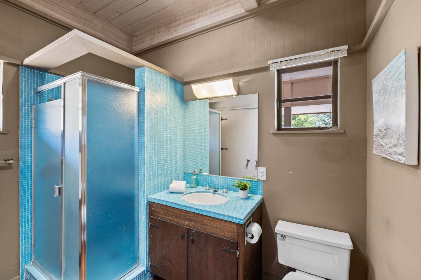 9 De Amaral Road Carmel Valley, CA 93924 - Photo 11 of 17 a bathroom with a sink a toilet and shower