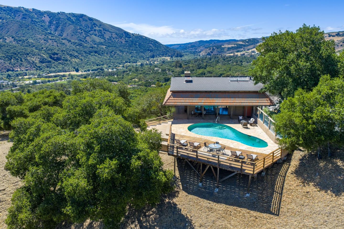 9 De Amaral Road Carmel Valley, CA 93924 - Photo 15 of 17 an aerial view of house with outdoor space and seating