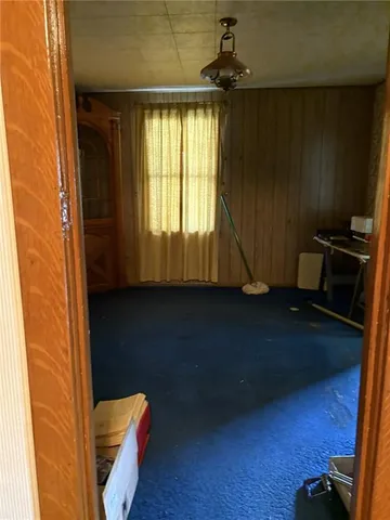 a living room with window