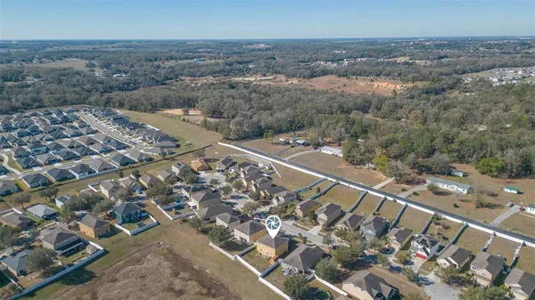 an aerial view of multiple house