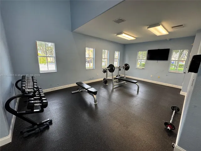 a view of small space with empty racks