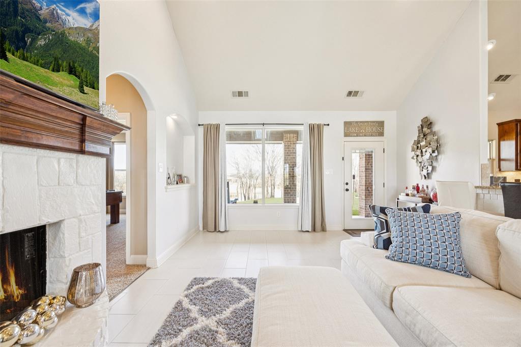 370 Private Road 5291 Yantis, TX 75497 - Photo 10 of 40 a living room with furniture and a fireplace