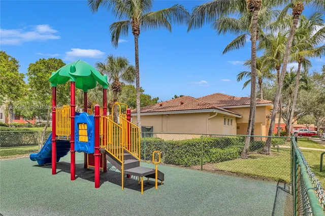 a view of multiple houses with a backyard