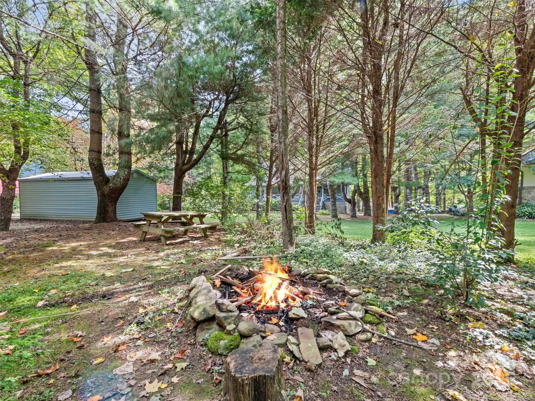 182 Laurel Branch Road Maggie Valley, NC 28751 - Photo 10 of 48 a backyard of a house with lots of green space