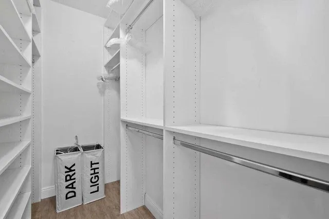 a close view of closet