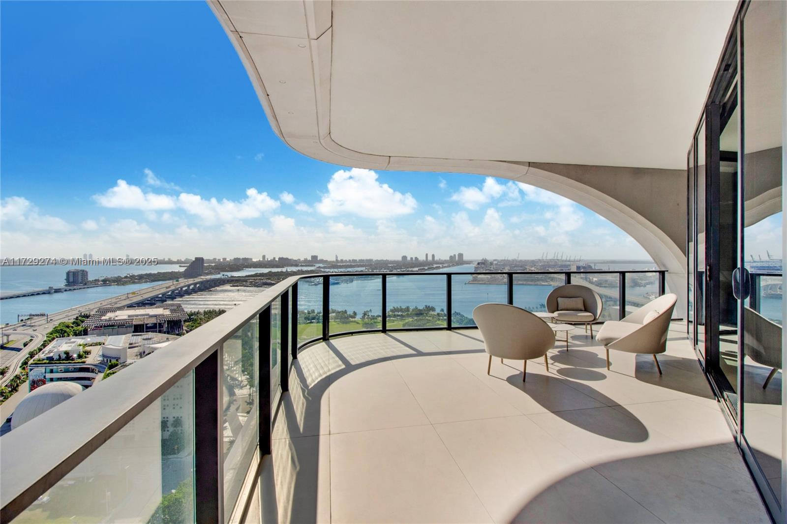 1000 Biscayne Boulevard, Unit 2302 Miami, FL 33132 - Photo 10 of 24 a bed room with furniture and a window