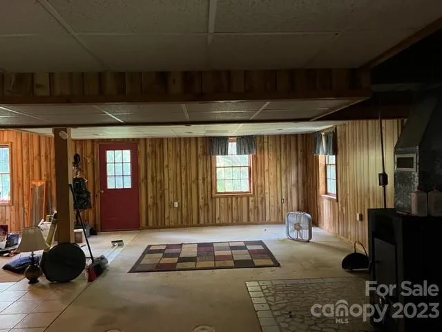 a room with furniture and a window