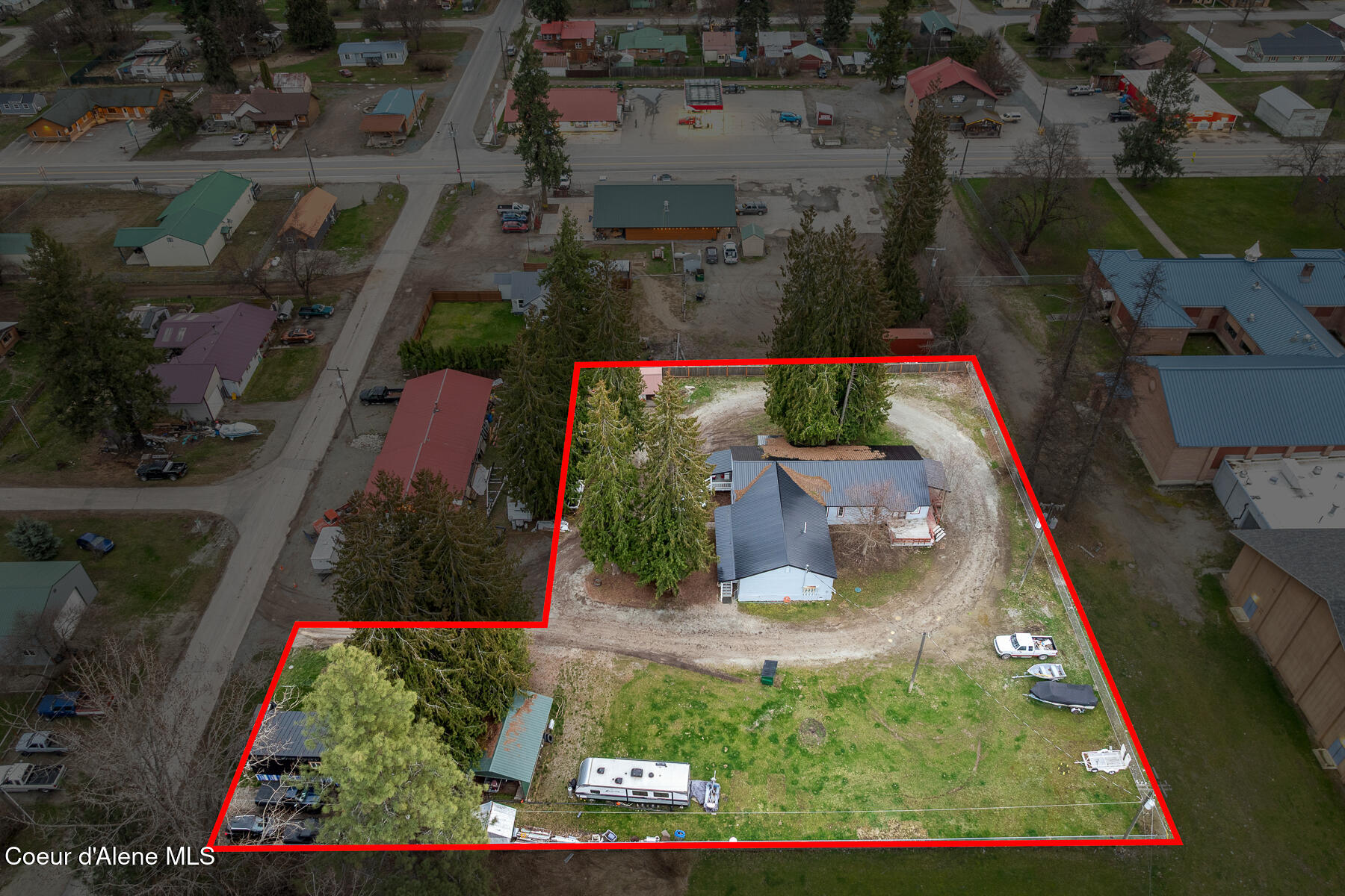 517 Stephen Street Clark Fork, ID 83811 - Photo 30 of 44 Aerial_517NStephenSt-3_Outlined-1