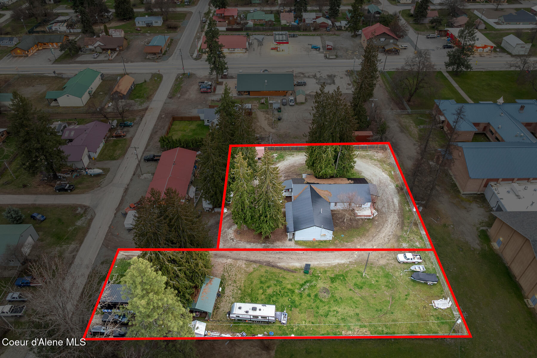 517 Stephen Street Clark Fork, ID 83811 - Photo 31 of 44 Aerial_517NStephenSt-3_Outlined-2