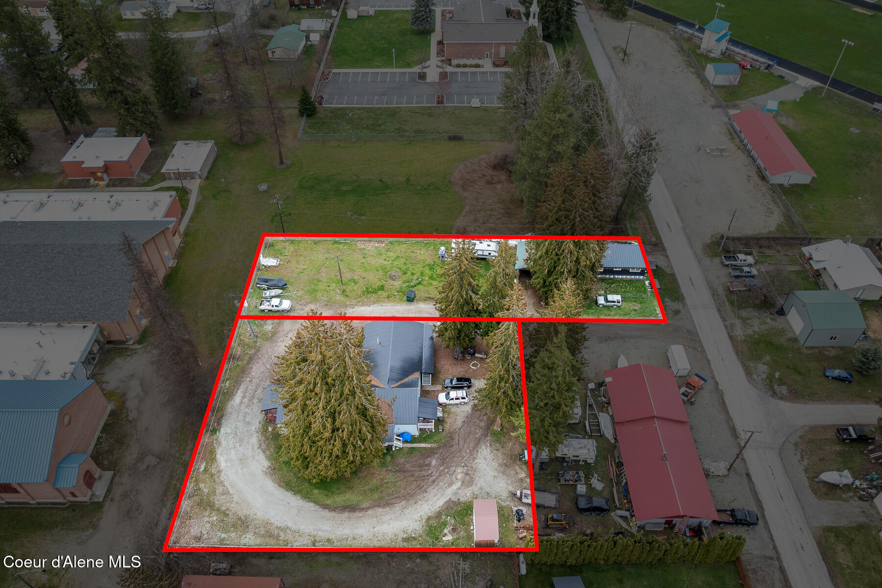 517 Stephen Street Clark Fork, ID 83811 - Photo 34 of 44 Aerial_517NStephenSt-4_Outlined-2