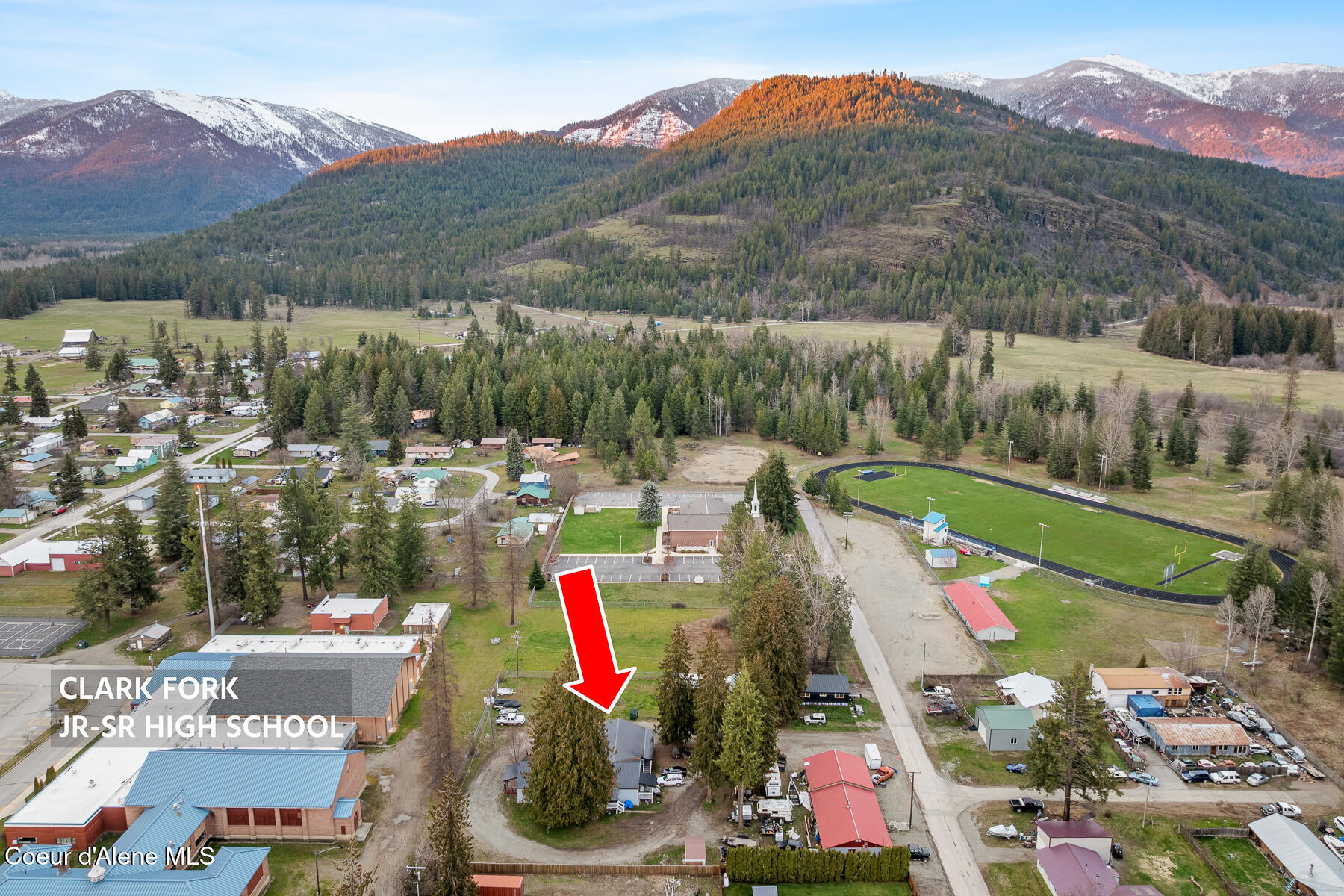 517 Stephen Street Clark Fork, ID 83811 - Photo 37 of 44 Aerial_517NStephenSt-6_Labeled