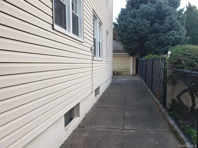 a view of backyard of house