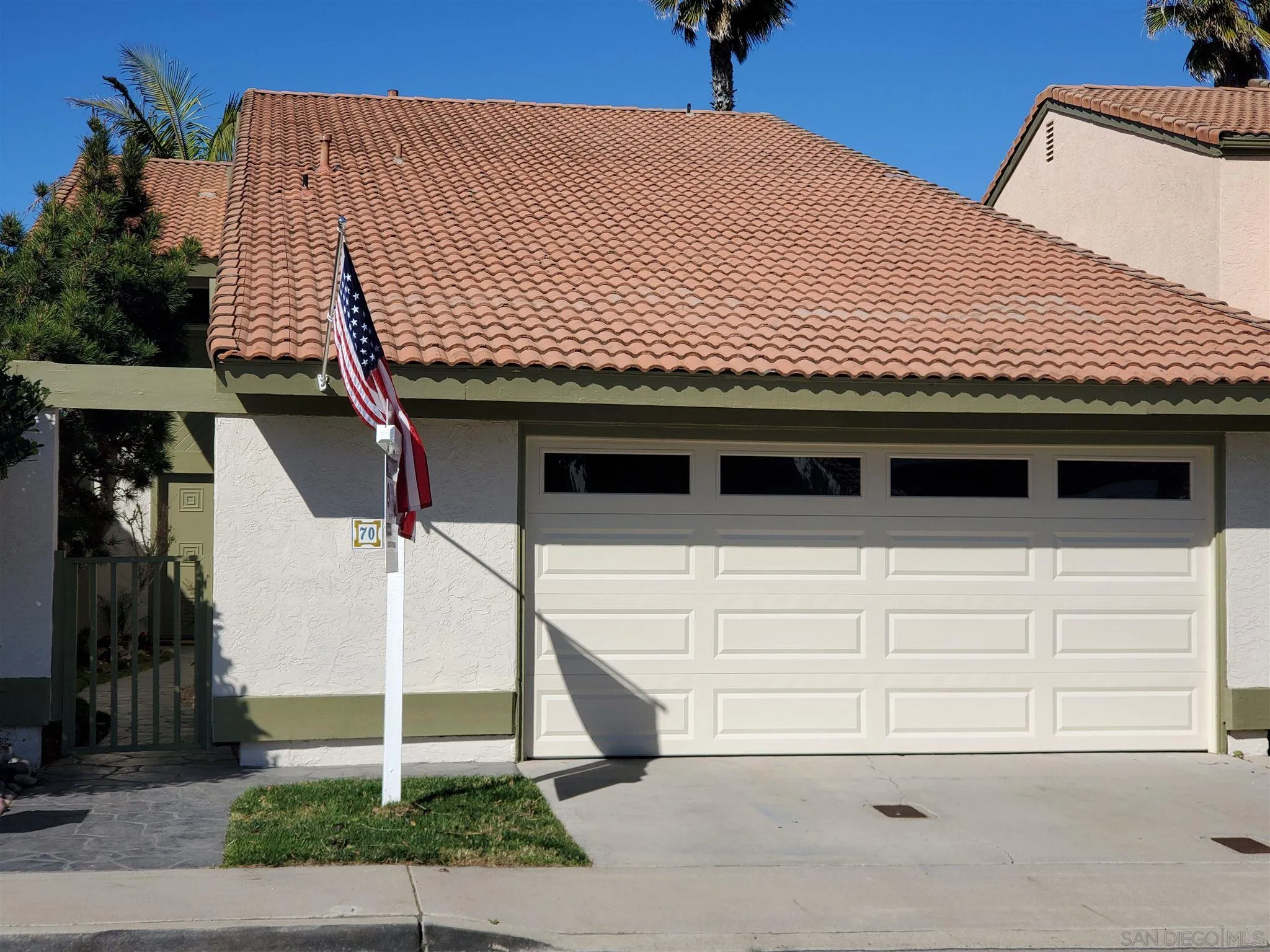 a front view of a house