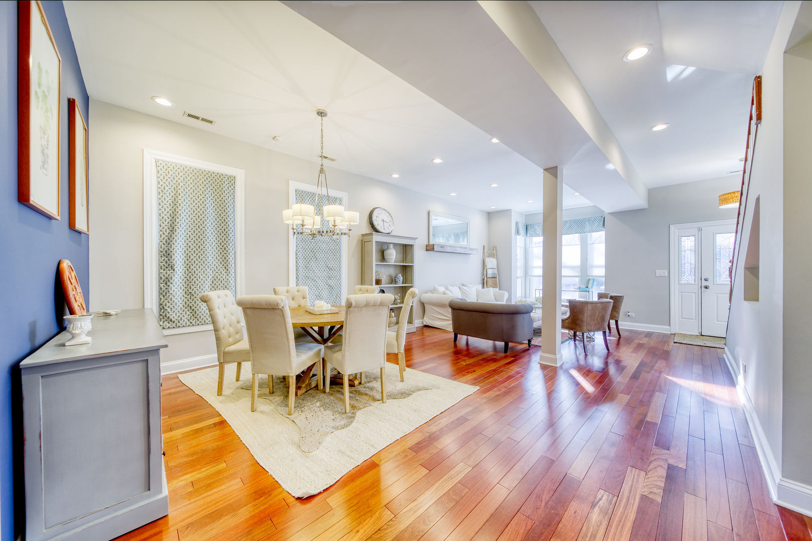 1663 North Richmond Street Chicago, IL 60647 - Photo 5 of 29 a view of a dining room with furniture and wooden floor