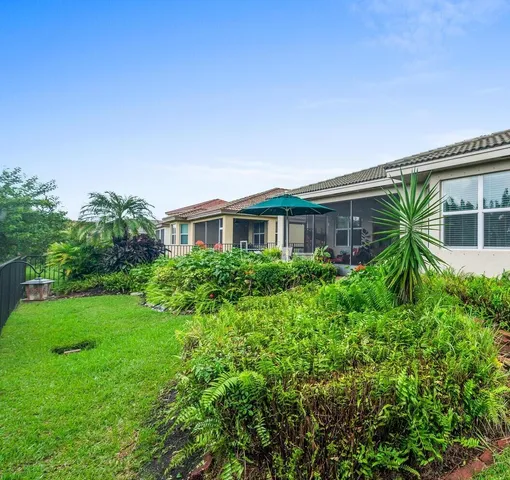 a house view with a garden space