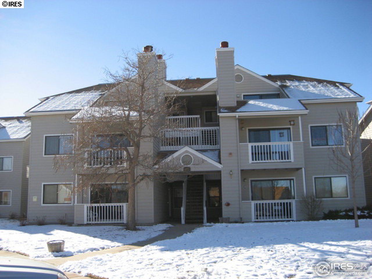 a front view of a building