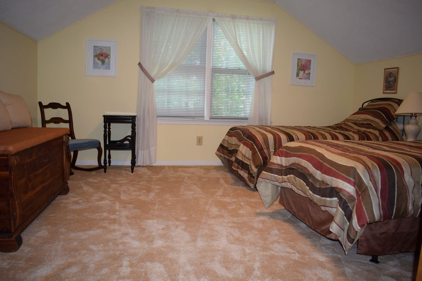 2204 Rangecrest Road Raleigh, NC 27612 - Photo 22 of 28 Bedroom 4 is upstairs. Very flexible space which could be guest suite, teen room, craft or sewing area. Bedroom