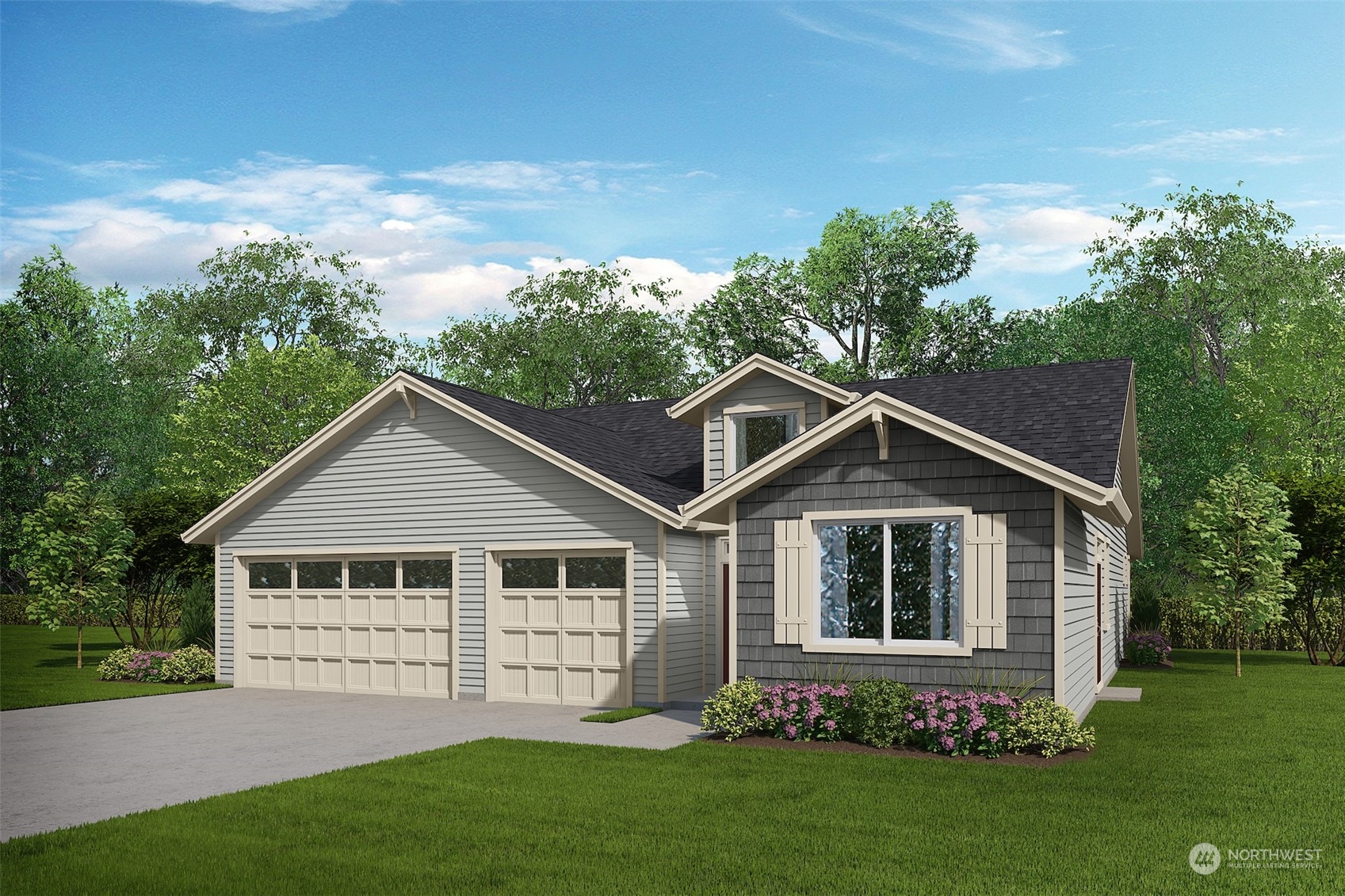 2825 South 6th Way Ridgefield, WA 98642 - Photo 1 of 26 a front view of a house with a garden