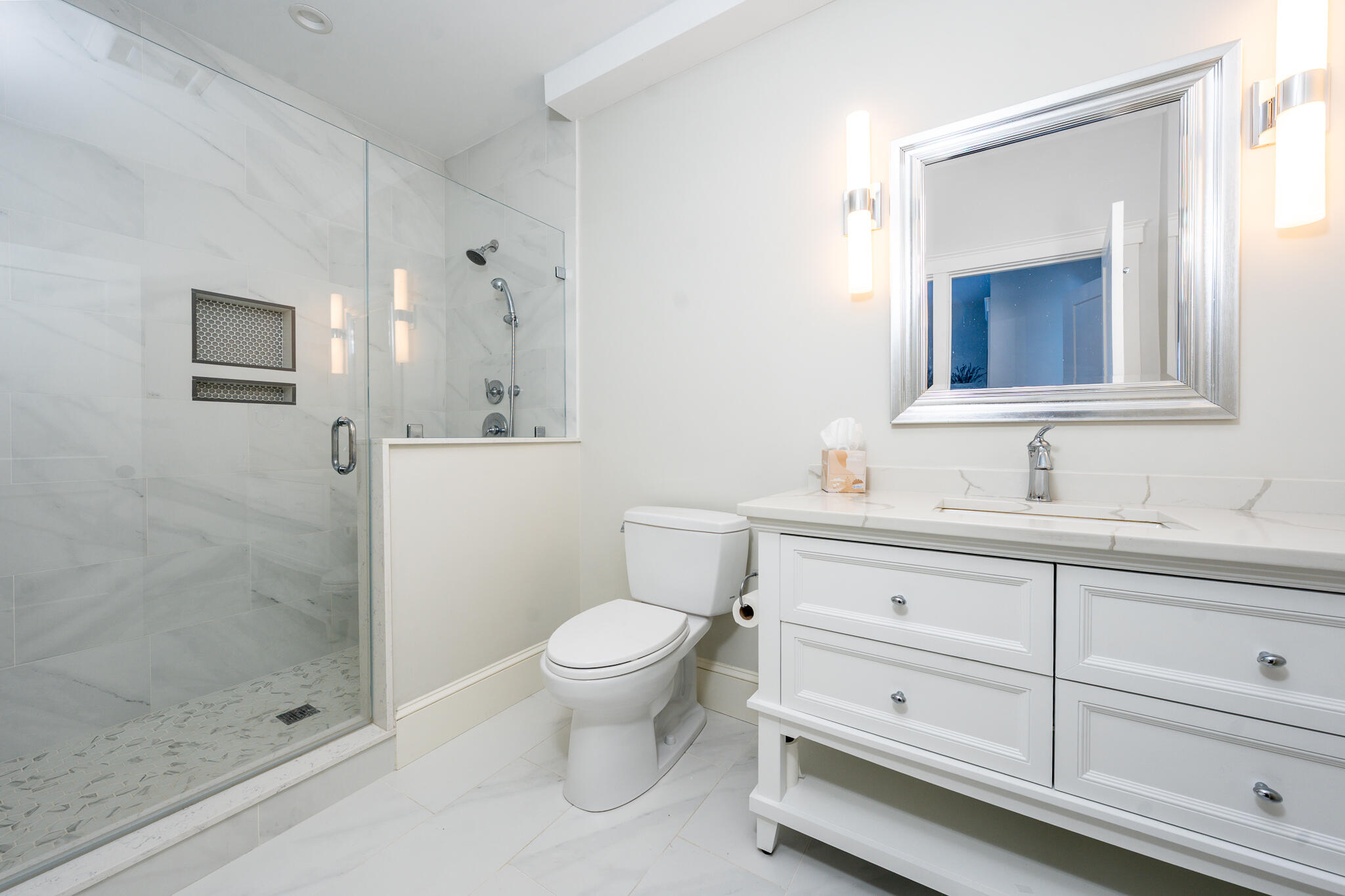 67 Fire Station Road Osterville, MA 02655 - Photo 24 of 53 a bathroom with a sink a toilet and shower