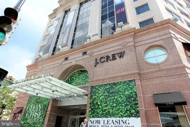 a front view of a building with street