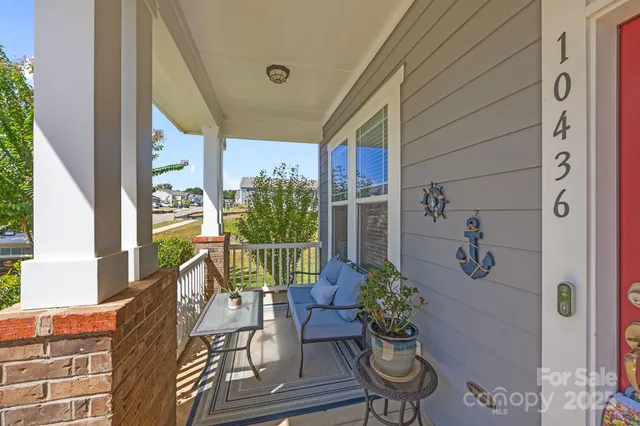 a house view with a seating space